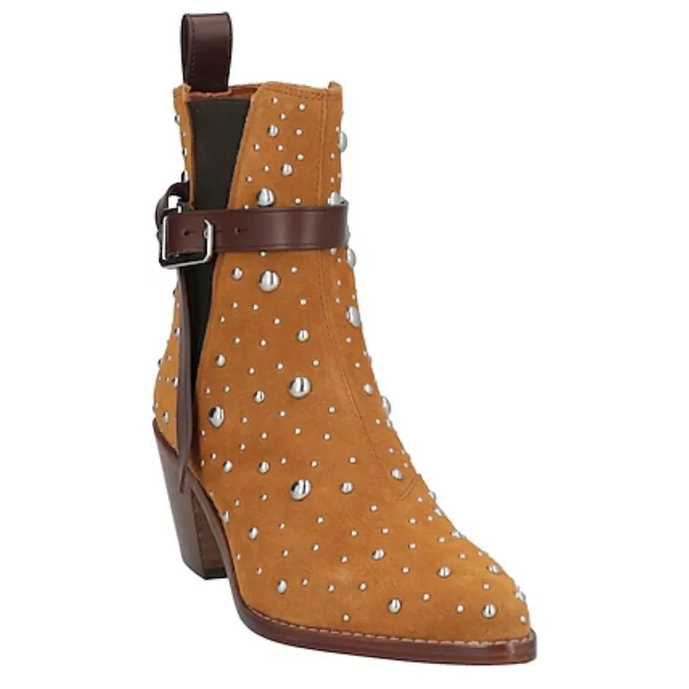 Zadig & Voltaire Tyler Cecilia Suede Dream Studs ankle boots New size 37